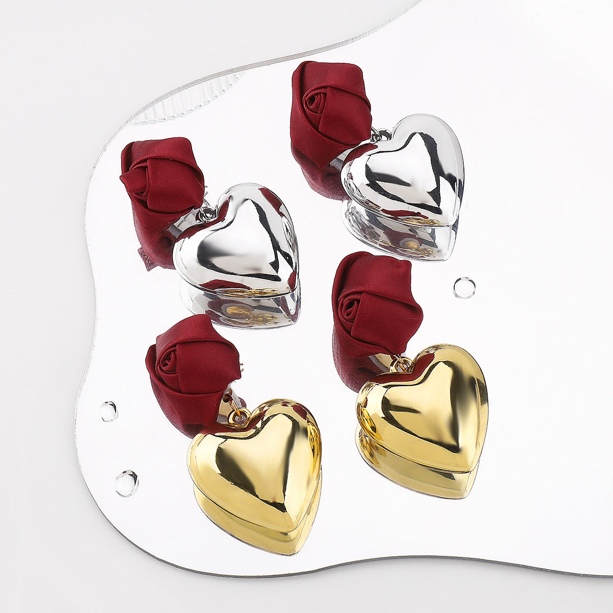 Wholesale  Valentine' s Day Rose Love Earrings