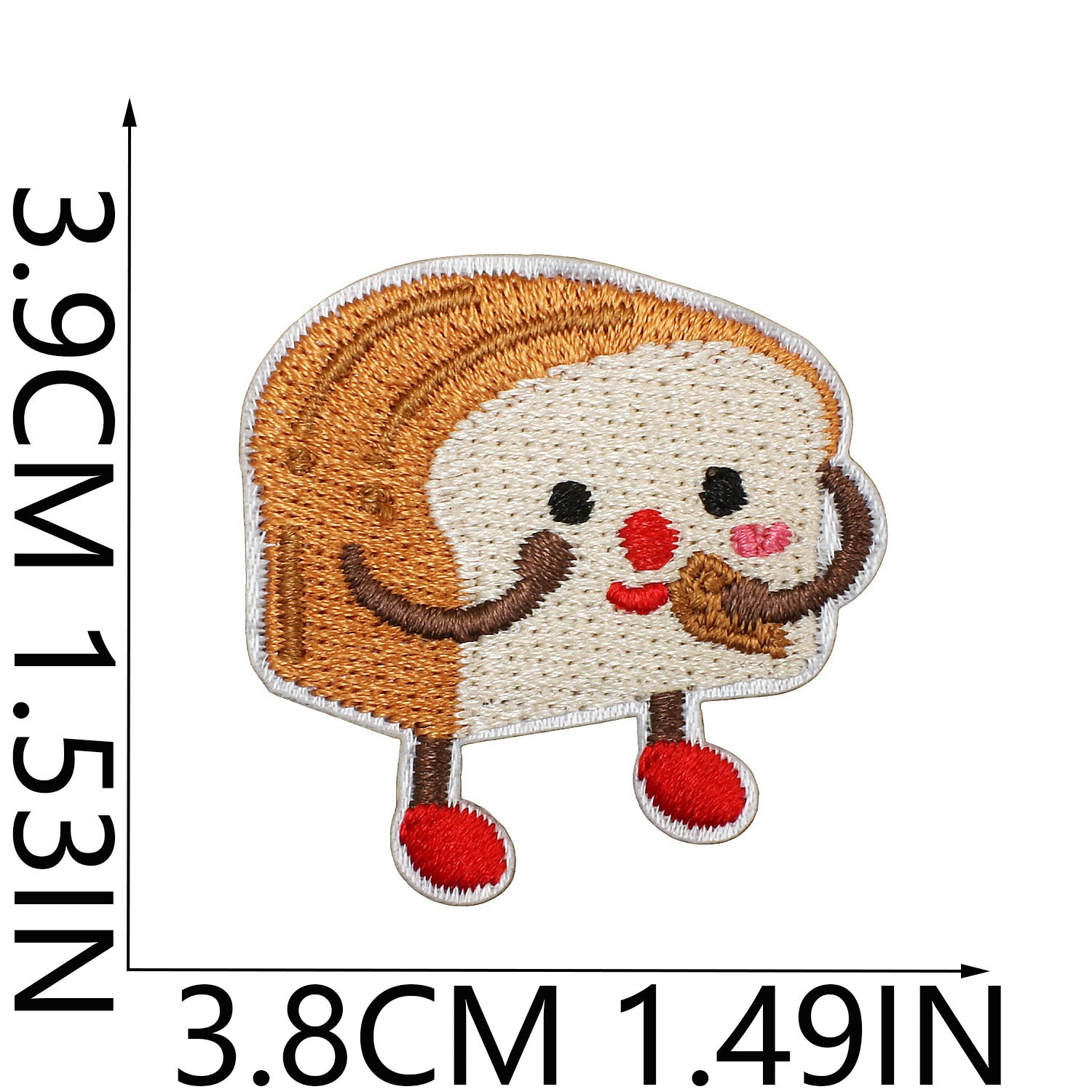 Wholesale Cartoon Matcha Croissant Embroidery Patch For Clothing Hats DIY Craft Decorative Accent
