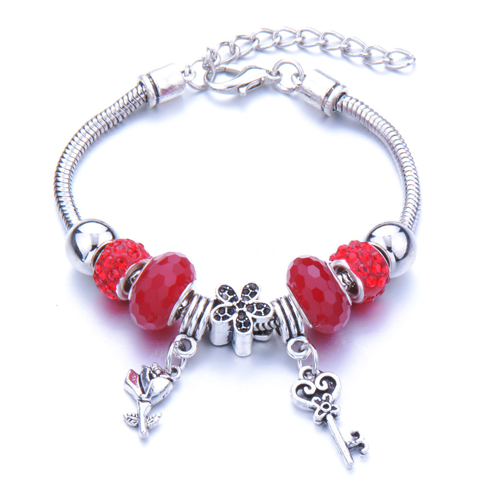 Wholesale Glass Beads and Diamond Diy Bracelet