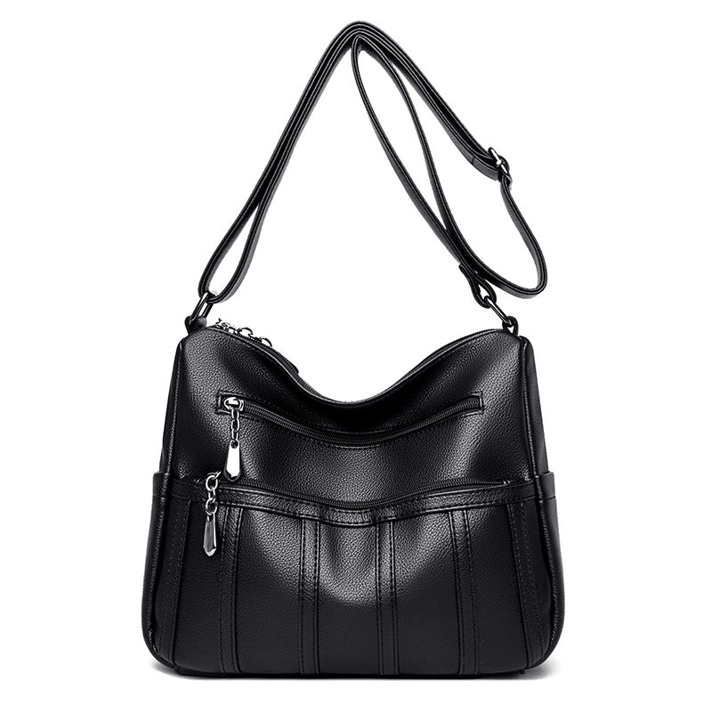 Wholesale PU Middle Aged Mom Casual Bag Elegant and Elegant Single Shoulder Crossbody Bag