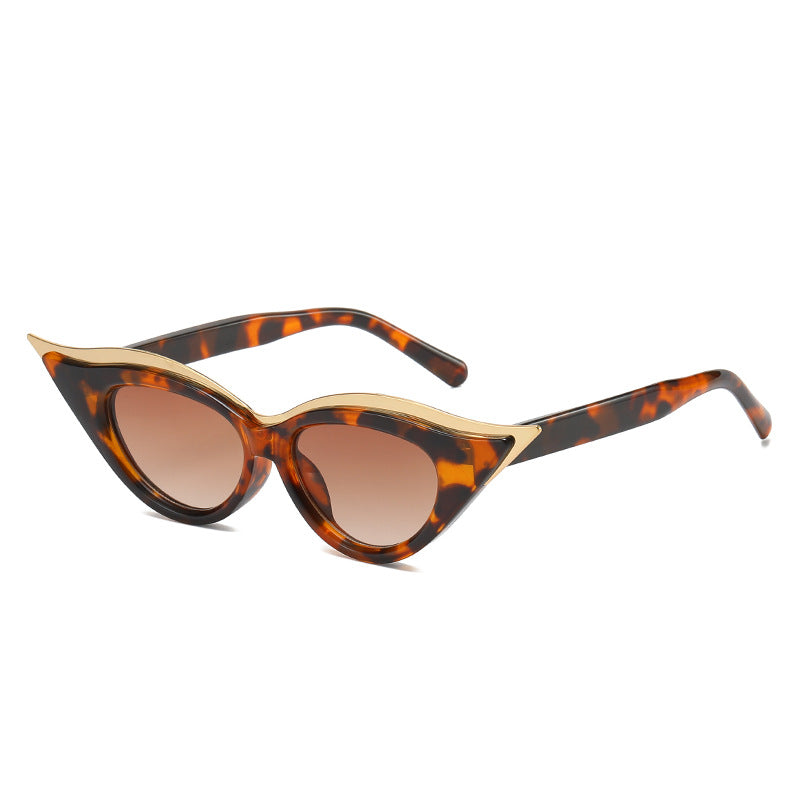 Wholesale Cat-eye Retro Fashion Metal Sunglasses