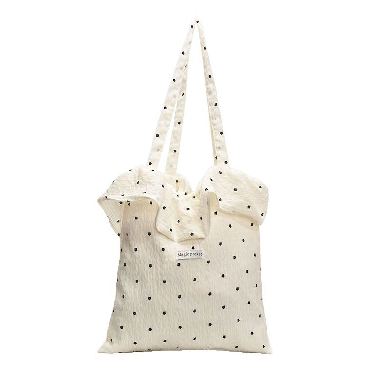 Wholesale Polka dot fabric bag single ruffle shoulder bag fairy style