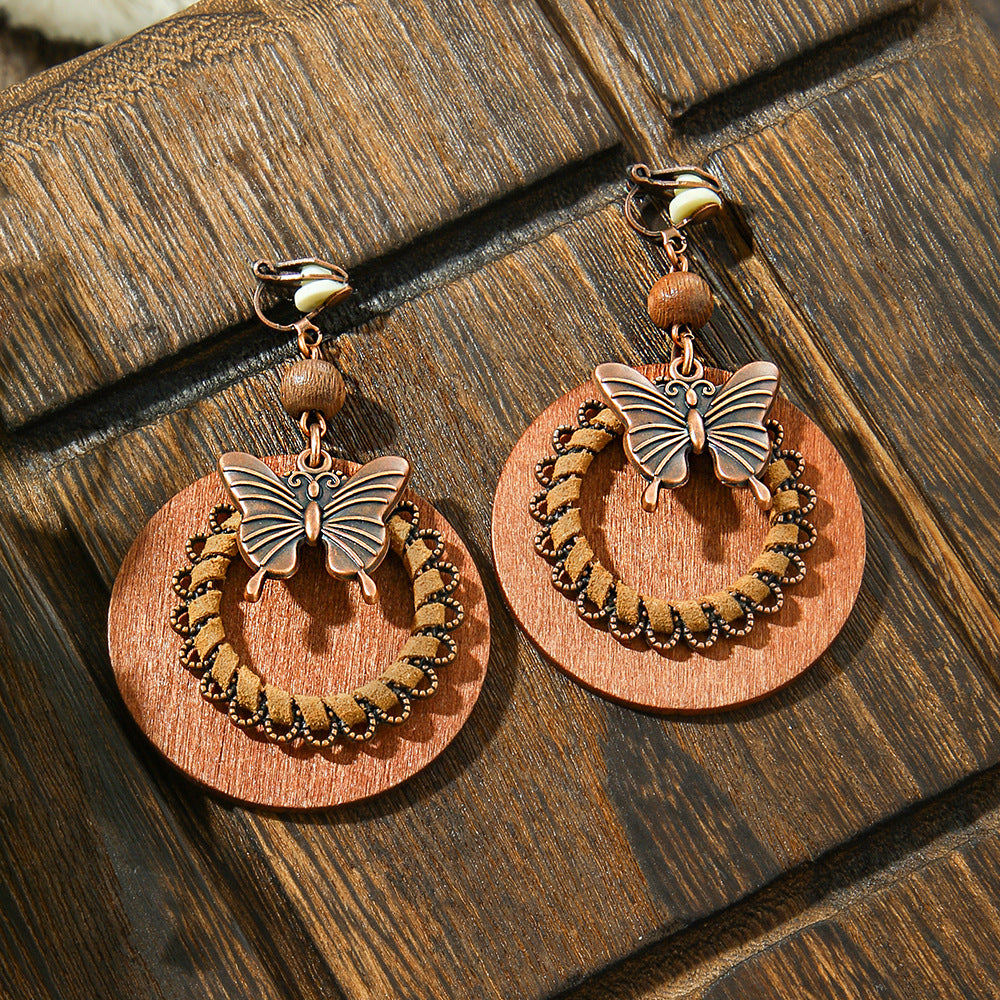 Wholesale Bohemian Butterfly Earrings And Necklace Set Alloy Electroplated Fashion Jewelry Accessory Great For Everyday Wear Or Gift
