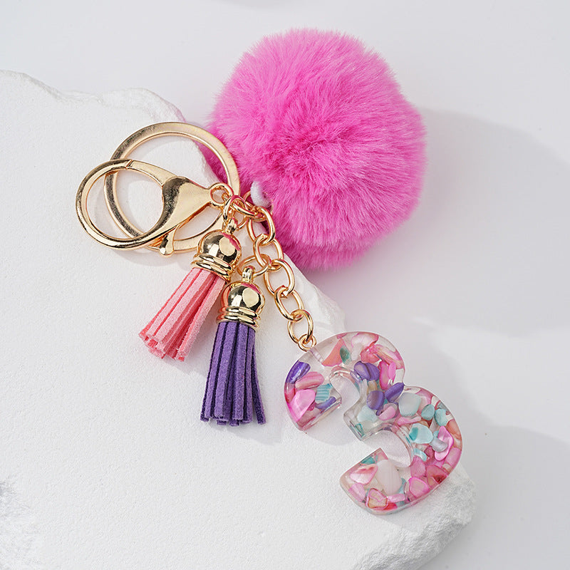 Wholesale Resin Fur Ball Keychain