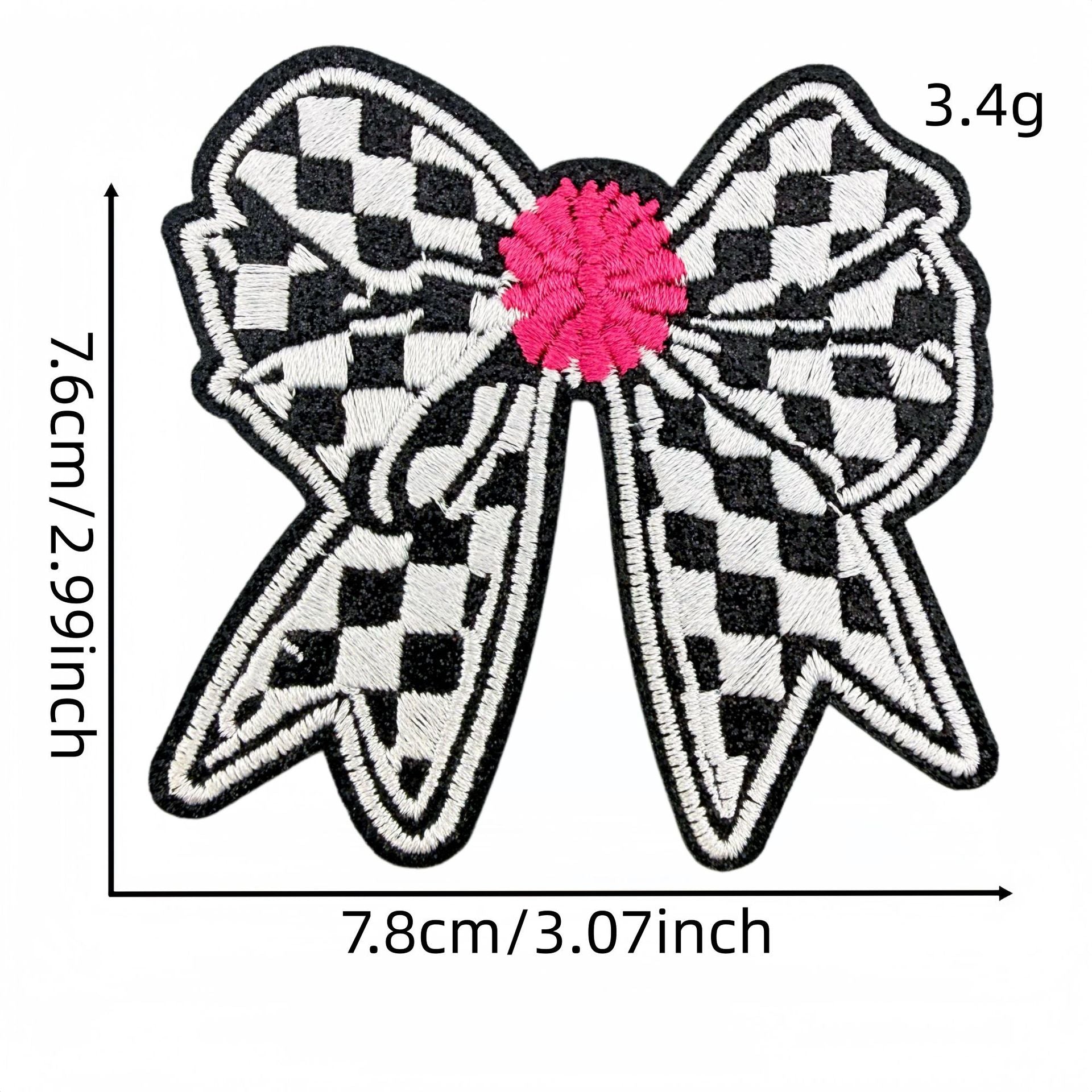 Wholesale Chic Embroidered Patch Set Of 18 Polyester Thread Cowboy Skull Bow Checkerboard DIY Craft Supply For Clothing Decoration