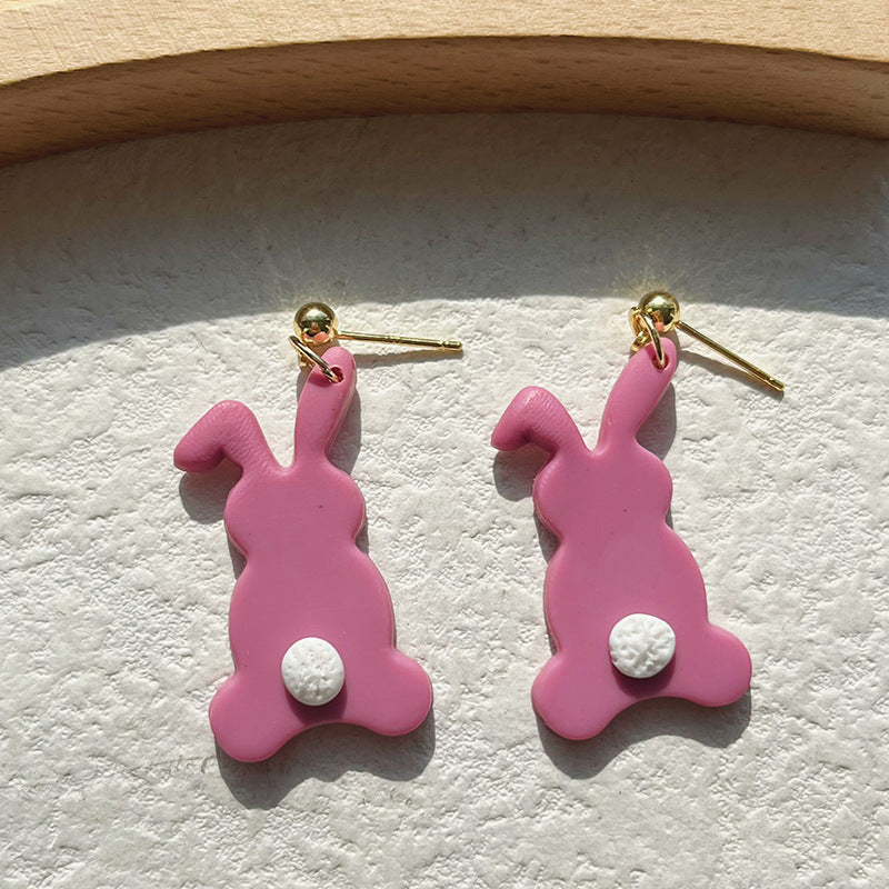 Wholesale  polymer clay Easter soft y carrot rabbit earrings
