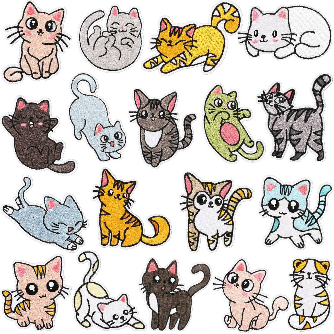 Wholesale Black Cat Series Embroidered Applique  DIY Patches