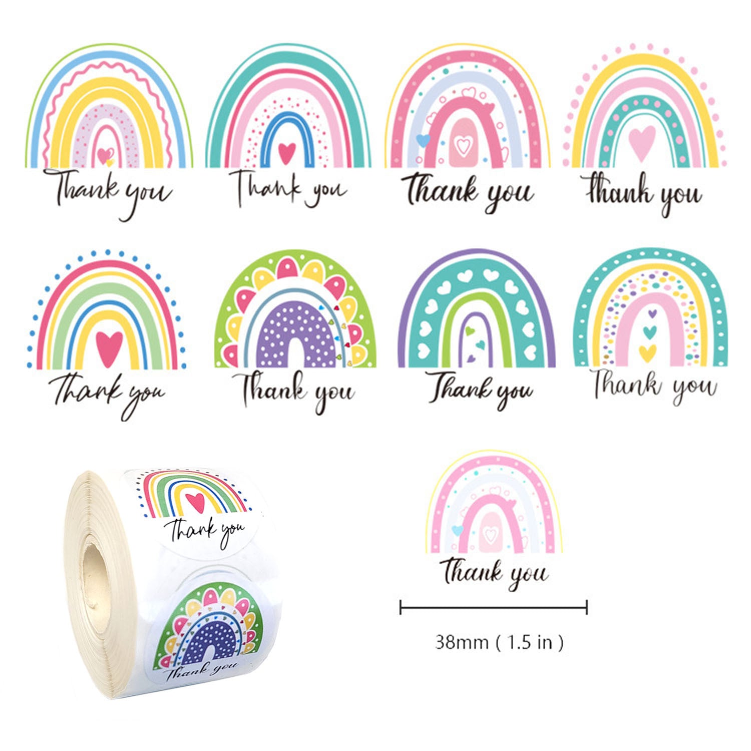 Wholesale Coated Paper Self-adhesive Round Bronzing Thank You Sticker