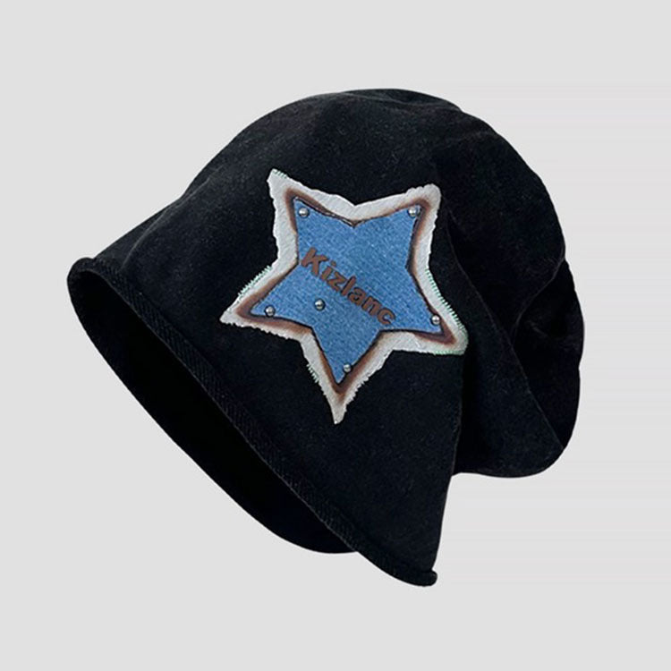 Wholesale Wasteland Style Star Print Pattern Rivet Distressed Pile Hat