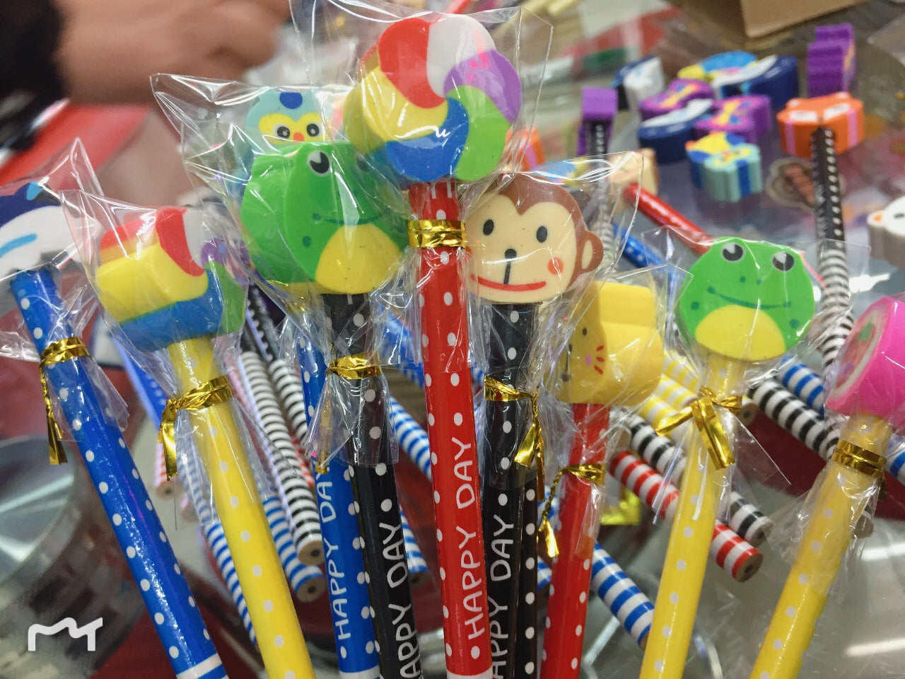 Wholesale Cartoon Pencil Eraser HB Wooden Pencils