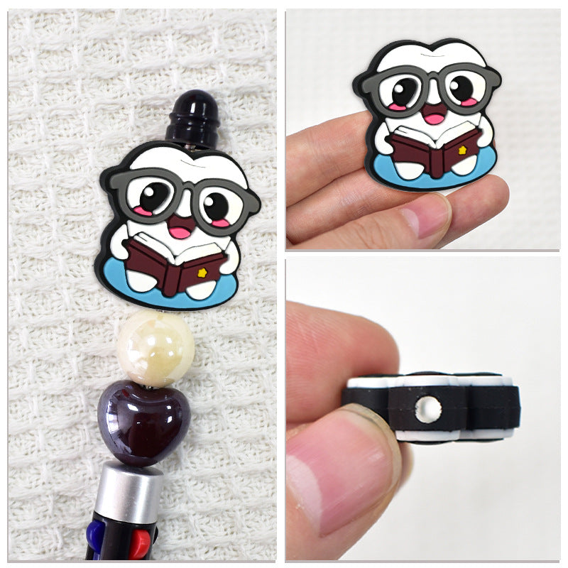 Wholesale   Random 100pcs/pack Cute Cartoon Tooth Series Beads Focal Beads
