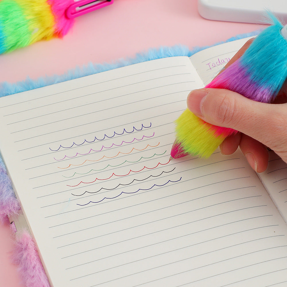 Wholesale Unicorn Plush Student Six Color Click Ballpoint Pen