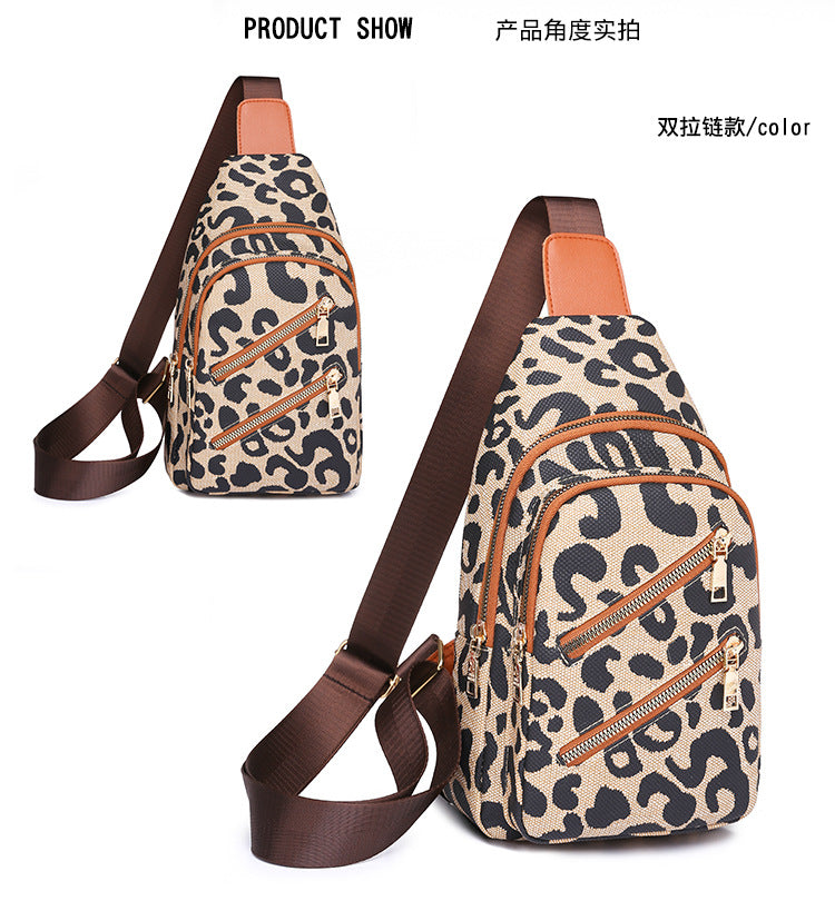 Wholesale Retro Leopard Print Versatile Waterproof Shoulder Bag