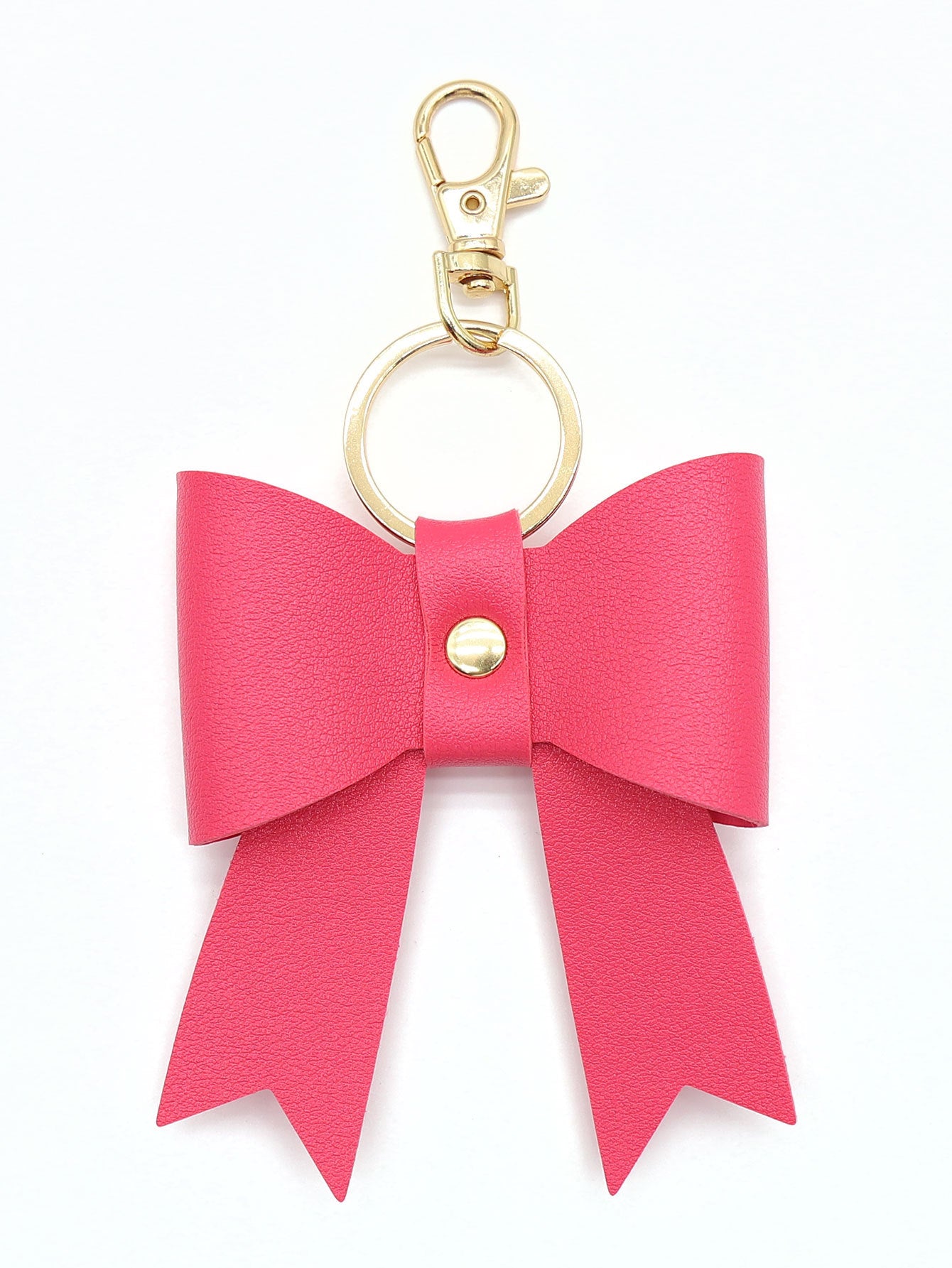 Wholesale New simple PU leather bow shape key chain bag pendant accessories