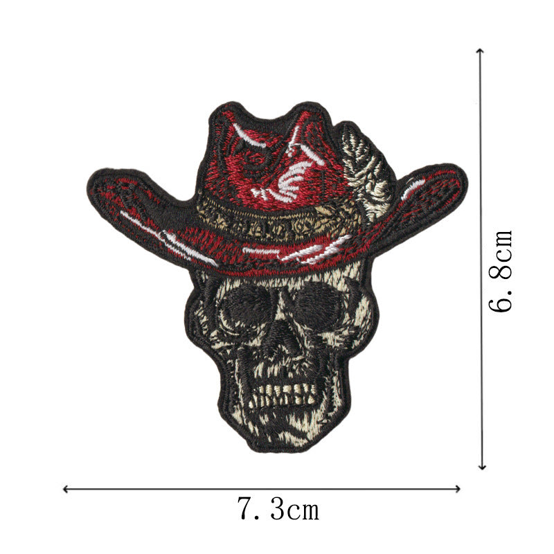 Wholesale Skull Design Embroidered Patch Set Of 9 Hot Melt Adhesive Applique For Towels Fashion Accessory DIY Craft