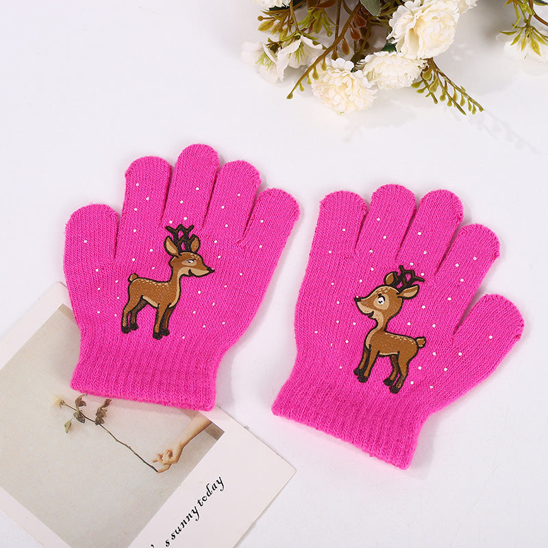 Wholesale Colorful Christmas woolen Kids Glove