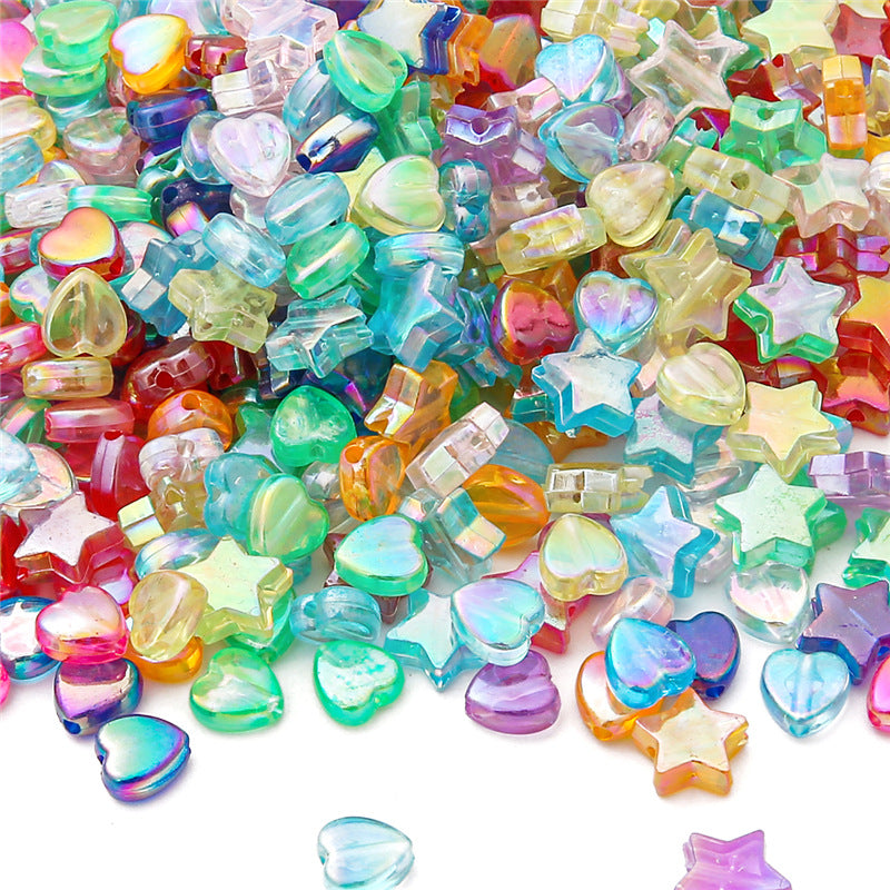 Cuentas acrílicas de estrella de cinco puntos al por mayor de 100 piezas