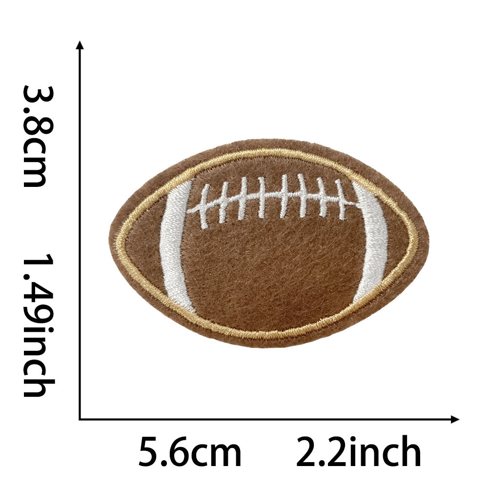 Wholesale Rugby Game Day Embroidered Iron On Patch Fashion Accessory DIY Gift