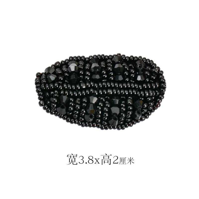Wholesale DIY Handmade Beaded Cloth Paste Rice Beads Crystal Red Black Lips Hat Clothes Decoration