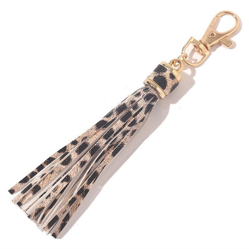 Wholesale PU Tassel Card Holder Pendant Silicone Beads Bracelet Keychain Accessories