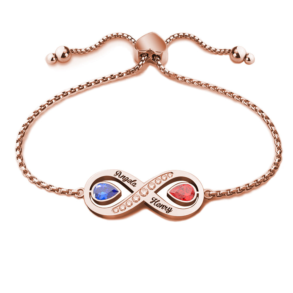 Wholesale Valentine's Day gift 8 words couple lettering bracelet stainless steel personality diy lettering bracelet new bracelet