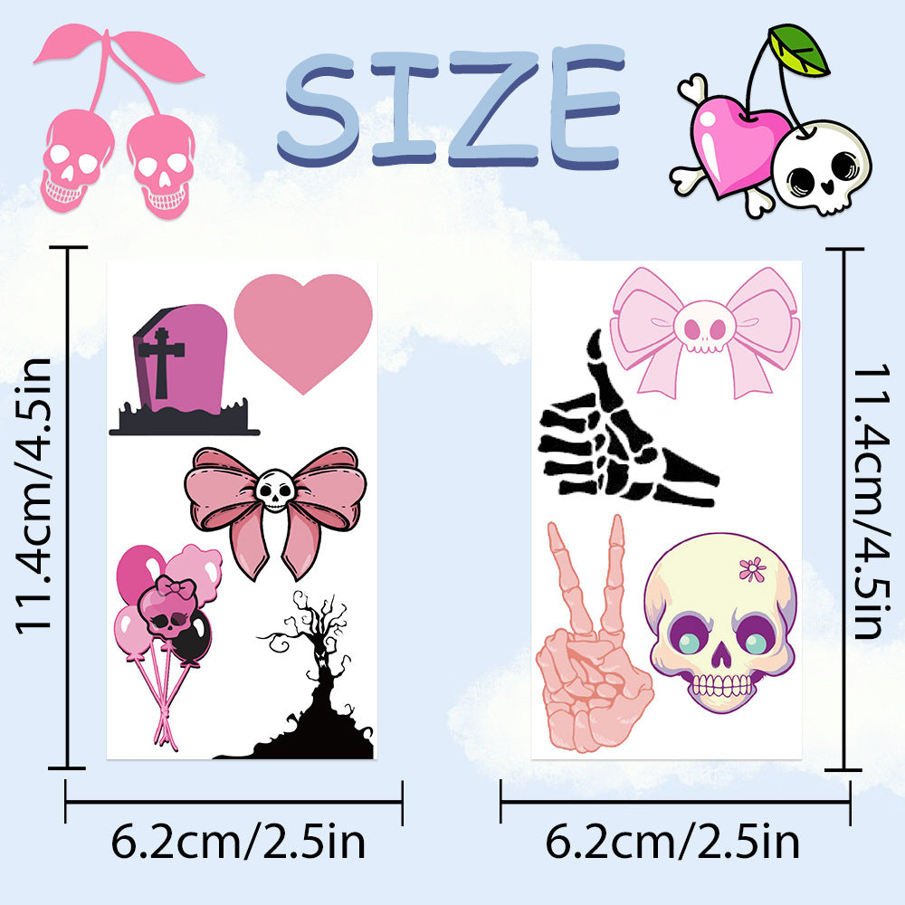 Wholesale 10 pcs/ pack skull painted tattoo stickers  DIY arm face stickers