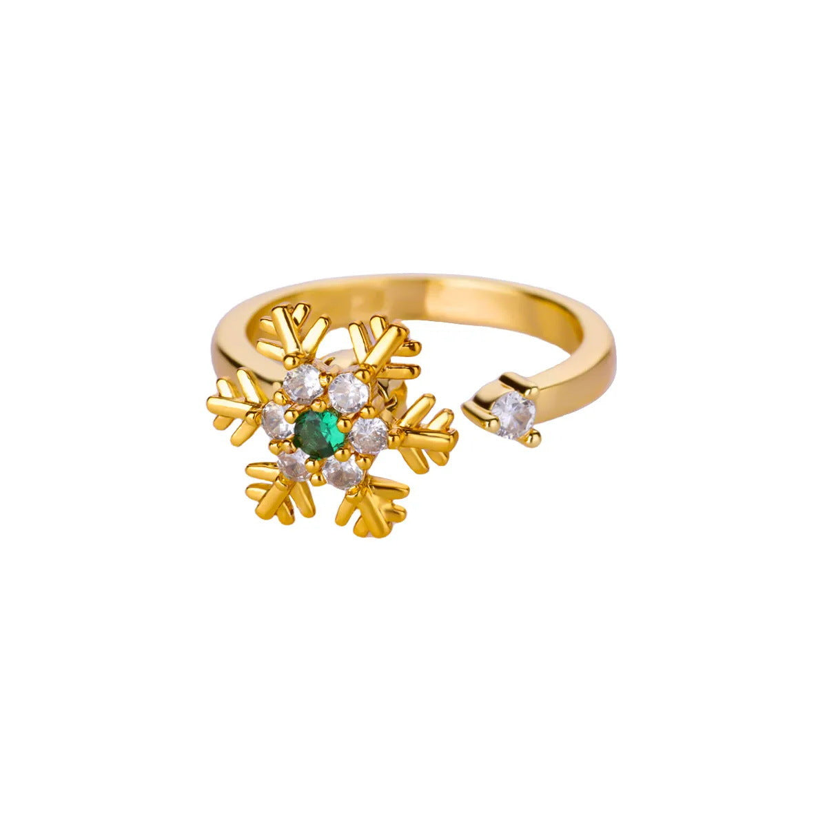 Wholesale simple rotatable sunflower decompression Open Ring