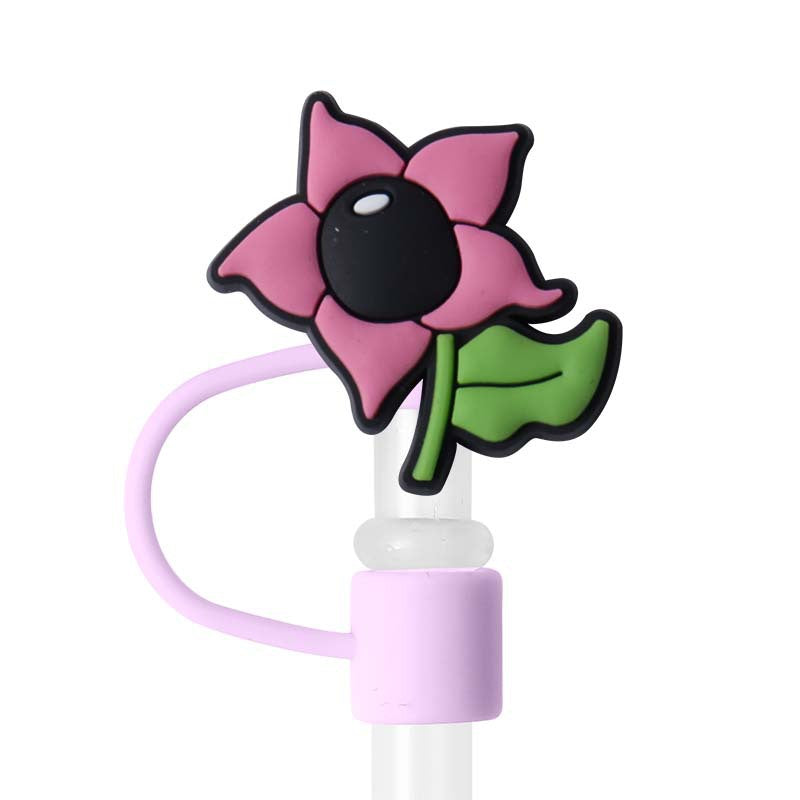 Wholesale 110pcs Cartoon Silicone Straw Cap Cup Accessories