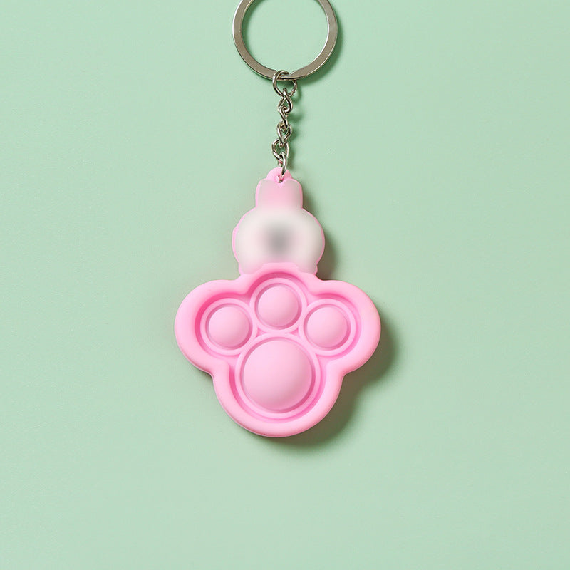 Wholesale Puzzle Stress Relief Silicone Keychain