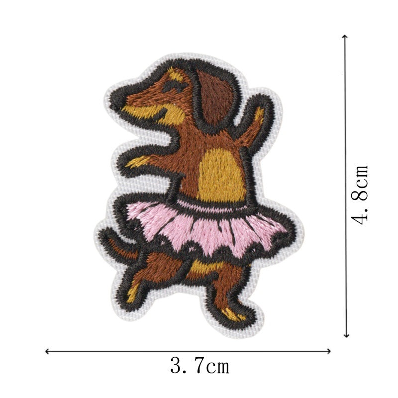 Wholesale Cute Puppy Embroidered Iron On Patches 9 Piece Set For Denim ets School Uniforms DIY Decorative Accent