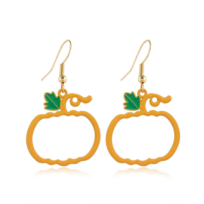 Pendientes de calavera de aleación de Halloween al por mayor