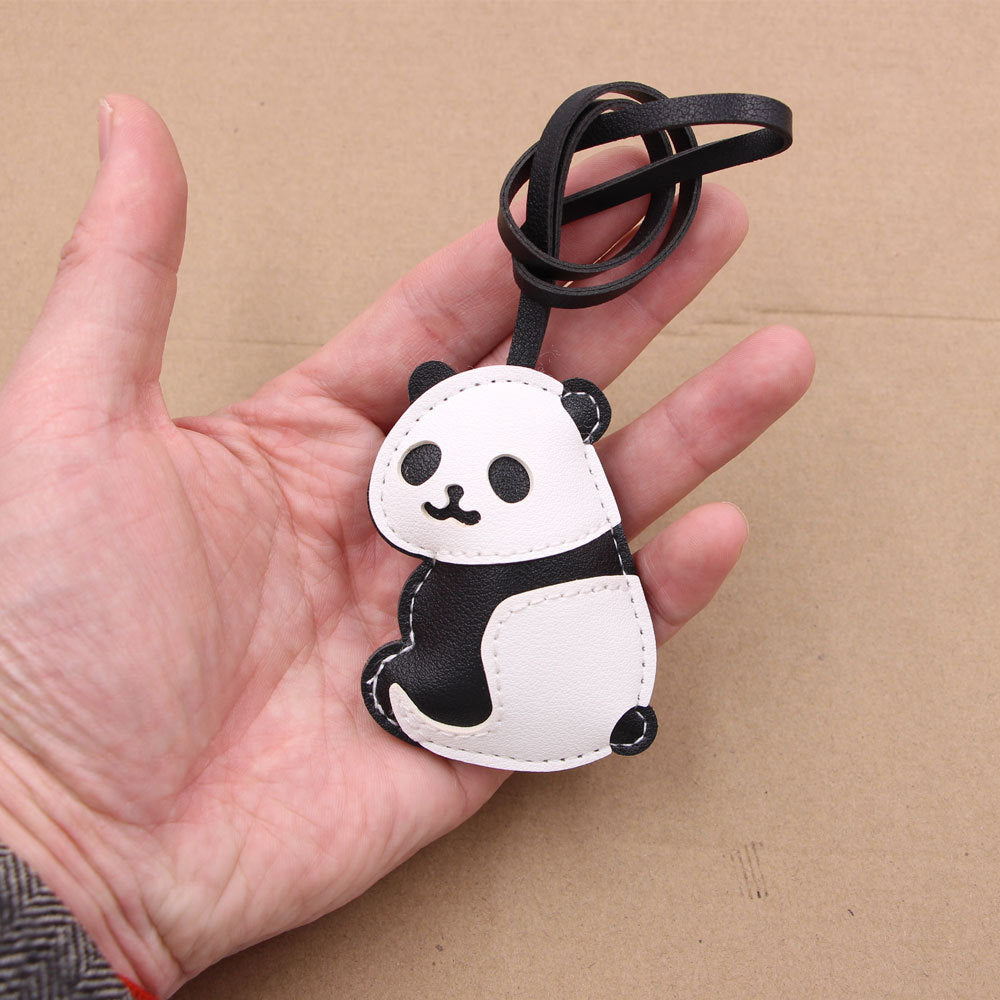Wholesale Panda Theme Artificial Leather Bag Charm Pendant Trendy Fashion Accessory For Travel Souvenir And Boutique Resale