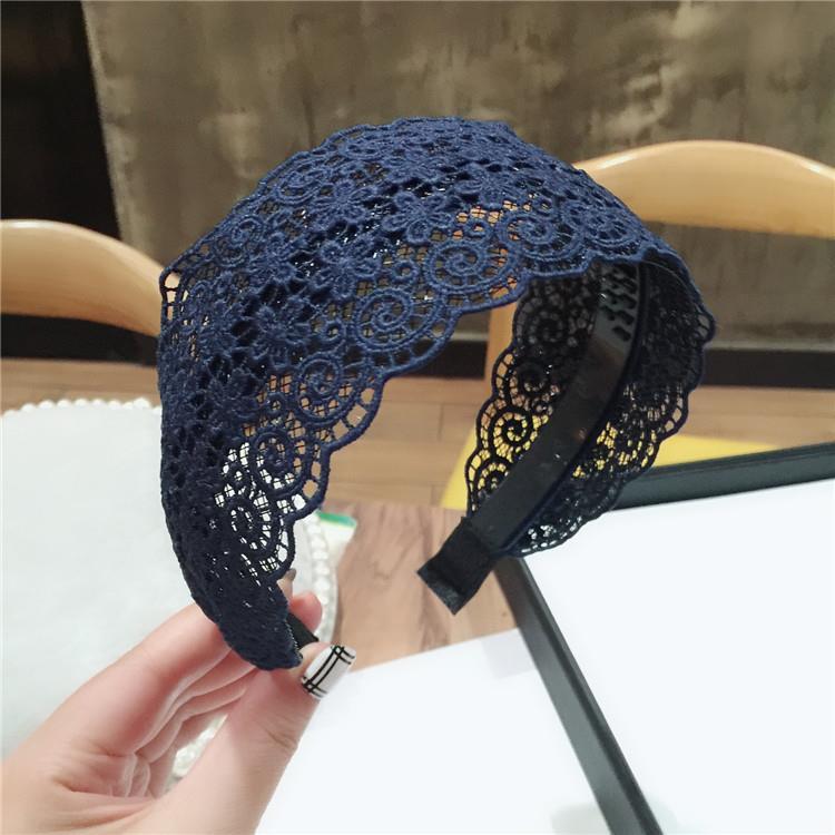 Wholesale Korean style sweet and fresh wide-brimmed fabric lace headband