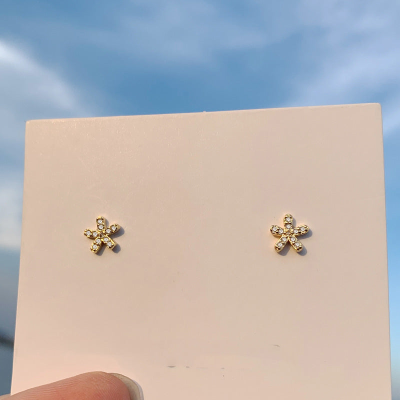 Wholesale Petite Gold Crown 925 Sterling Silver Earrings