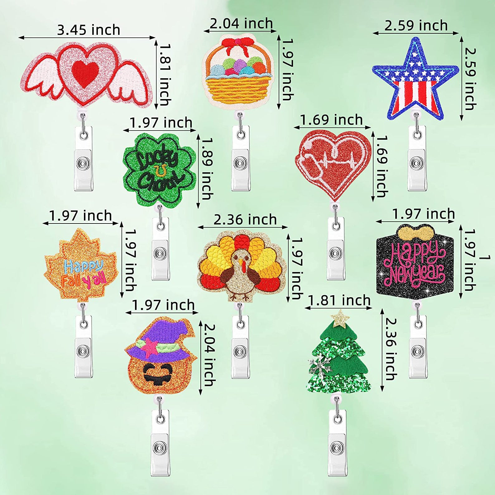 Wholesale ABS Festival Series Sparkling Pink Turkey Love Egg Maple Leaf Emblem Scroll Retractable Keychain