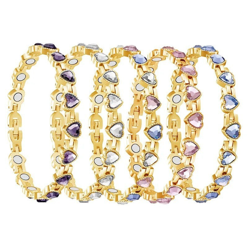 Wholesale full magnet bracelet adjustable diamond magnet bracelet
