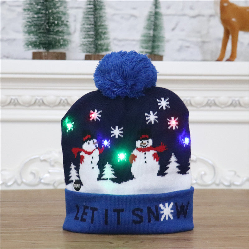 Wholesale Christmas Colorful Luminous High-end Beanie