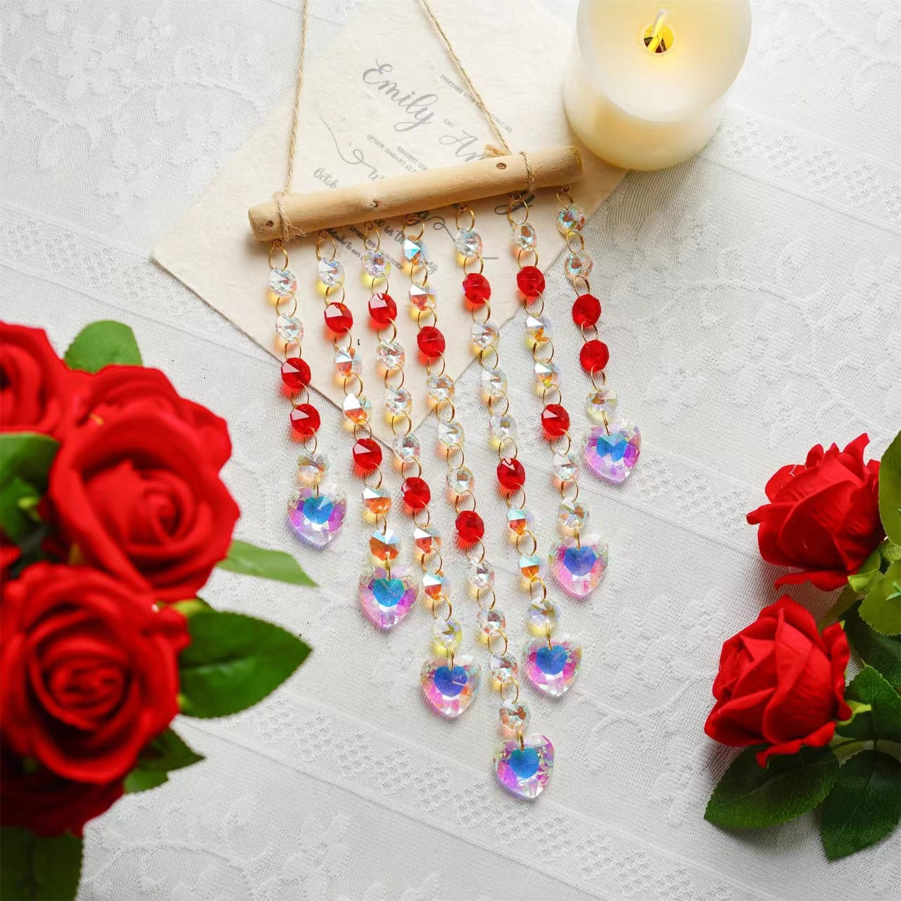 Wholesale Sun Catcher Irregular Wood Stick Fantasy Crystal Wind Chime Pendant