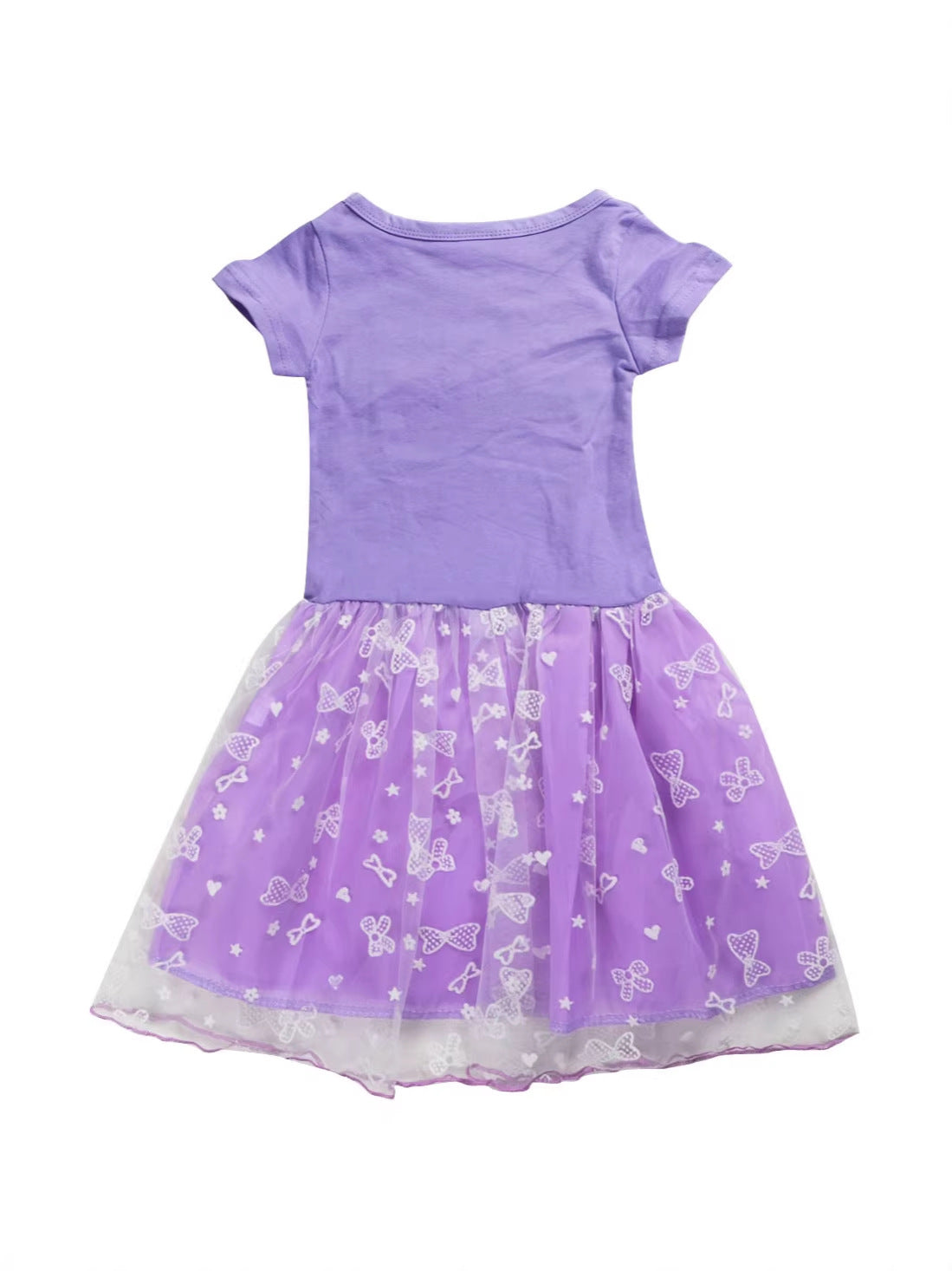 Wholesale Cotton Blend Toddler Girls Short Sleeve Princess Tutu Dress Summer Fashion Boutique Party Dress