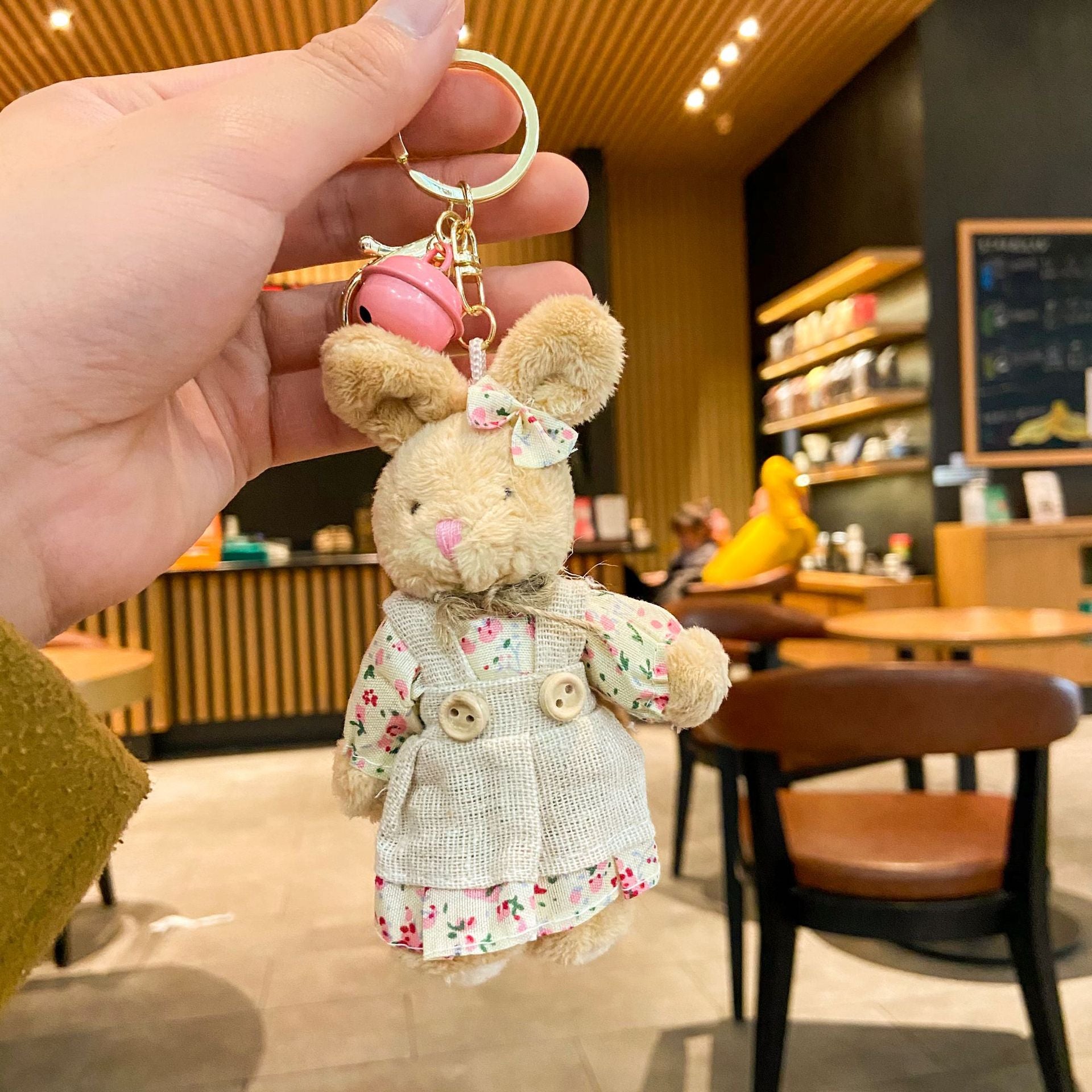Wholesale Cute Teddy Bear Doll Plush Ball Keychain