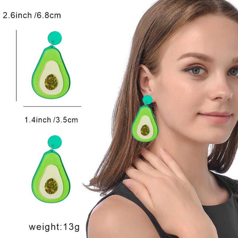 Wholesale Acrylic fruit vegetable Dragon Fruit  earrings