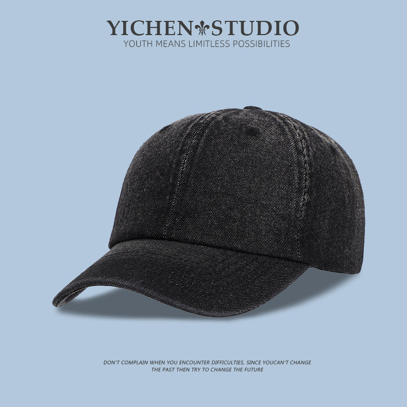 Wholesale Denim blue round top outdoor breathable sun protection baseball cap