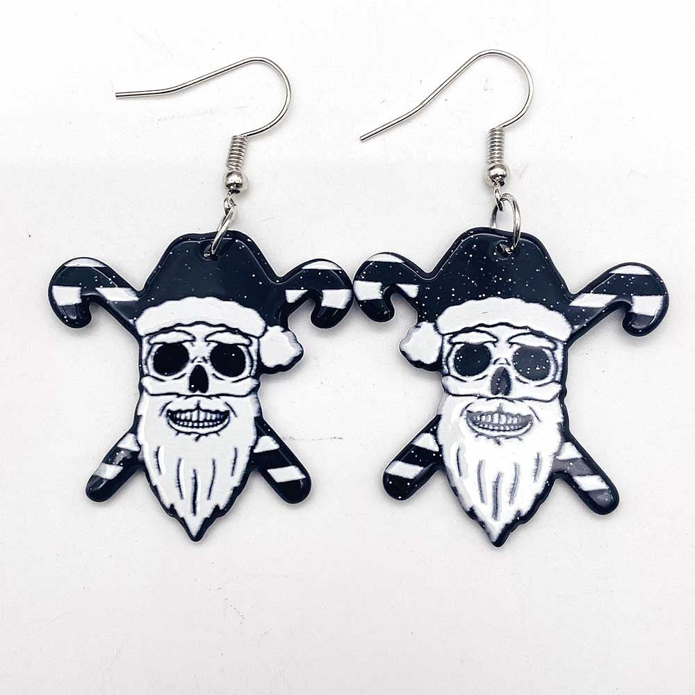 Wholesale Scary Christmas Black Christmas Tree Lights Santa Hat Acrylic