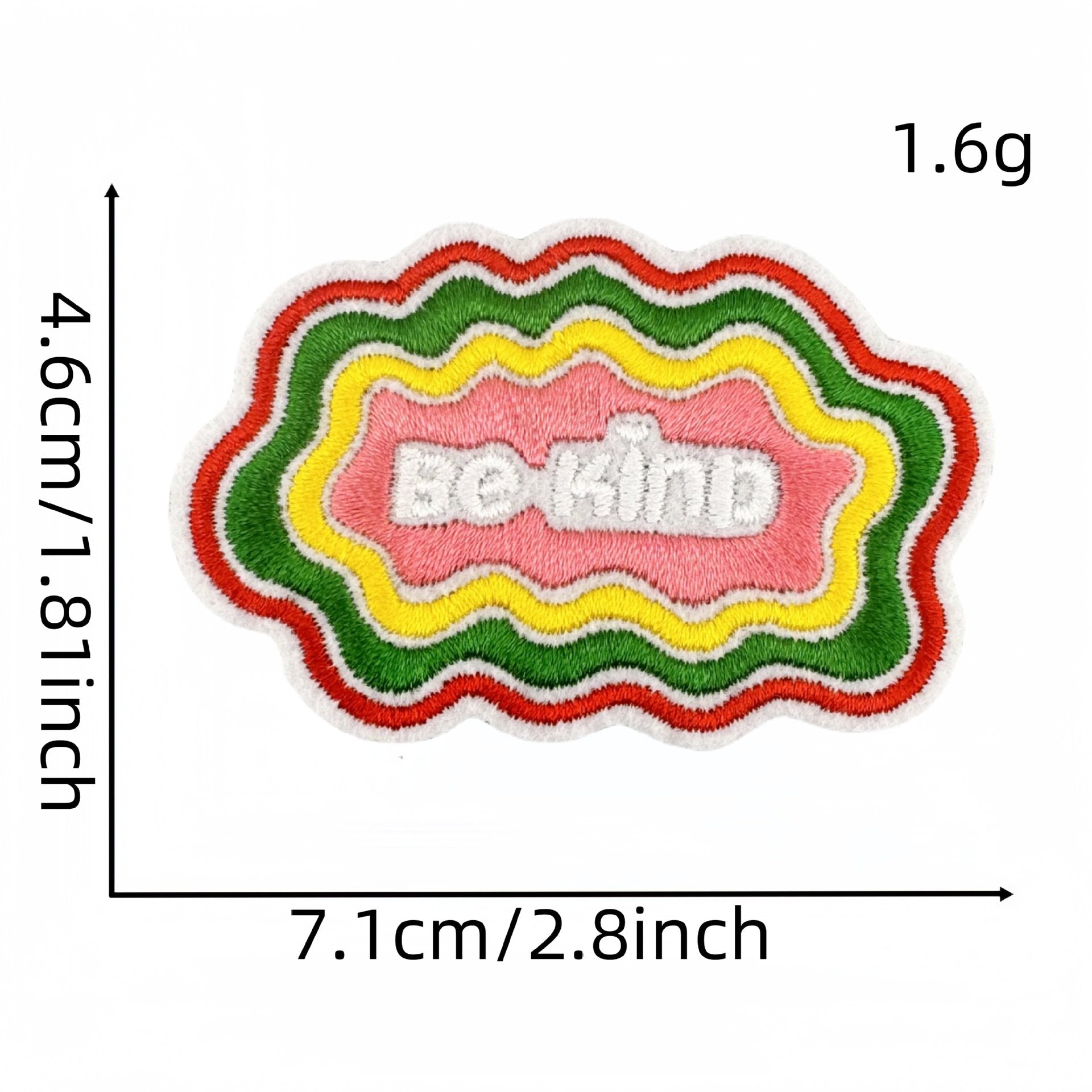 Wholesale Colorful and kind English word embroidery DIY patches