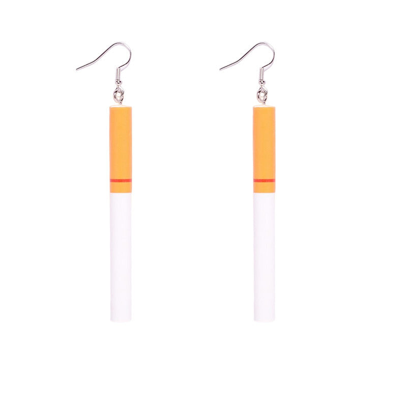 Wholesale Funny Personality Fun Simulation Cigarette Butt Earrings