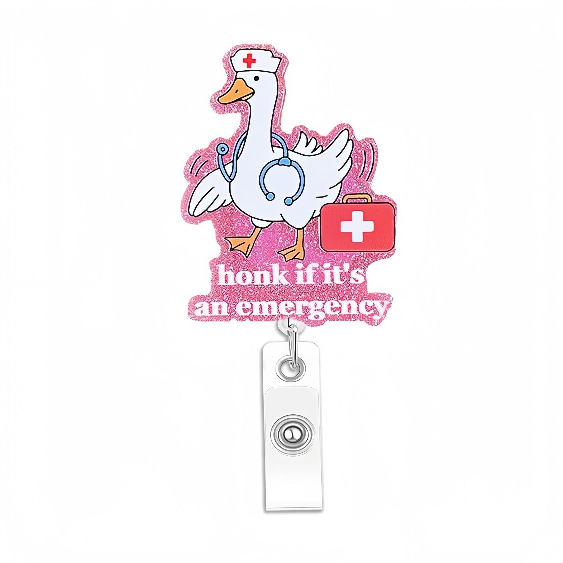 Wholesale Pink medical staff name tag  Badge Reels