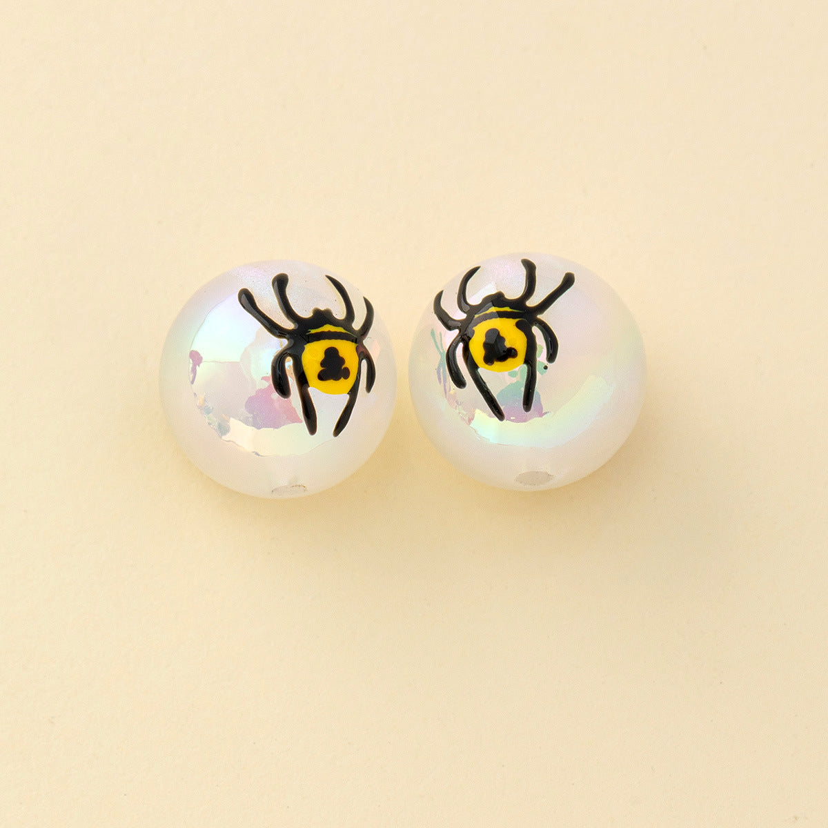 Wholesale 100pcs Mermaid Starry Drip Oil Painted Beads