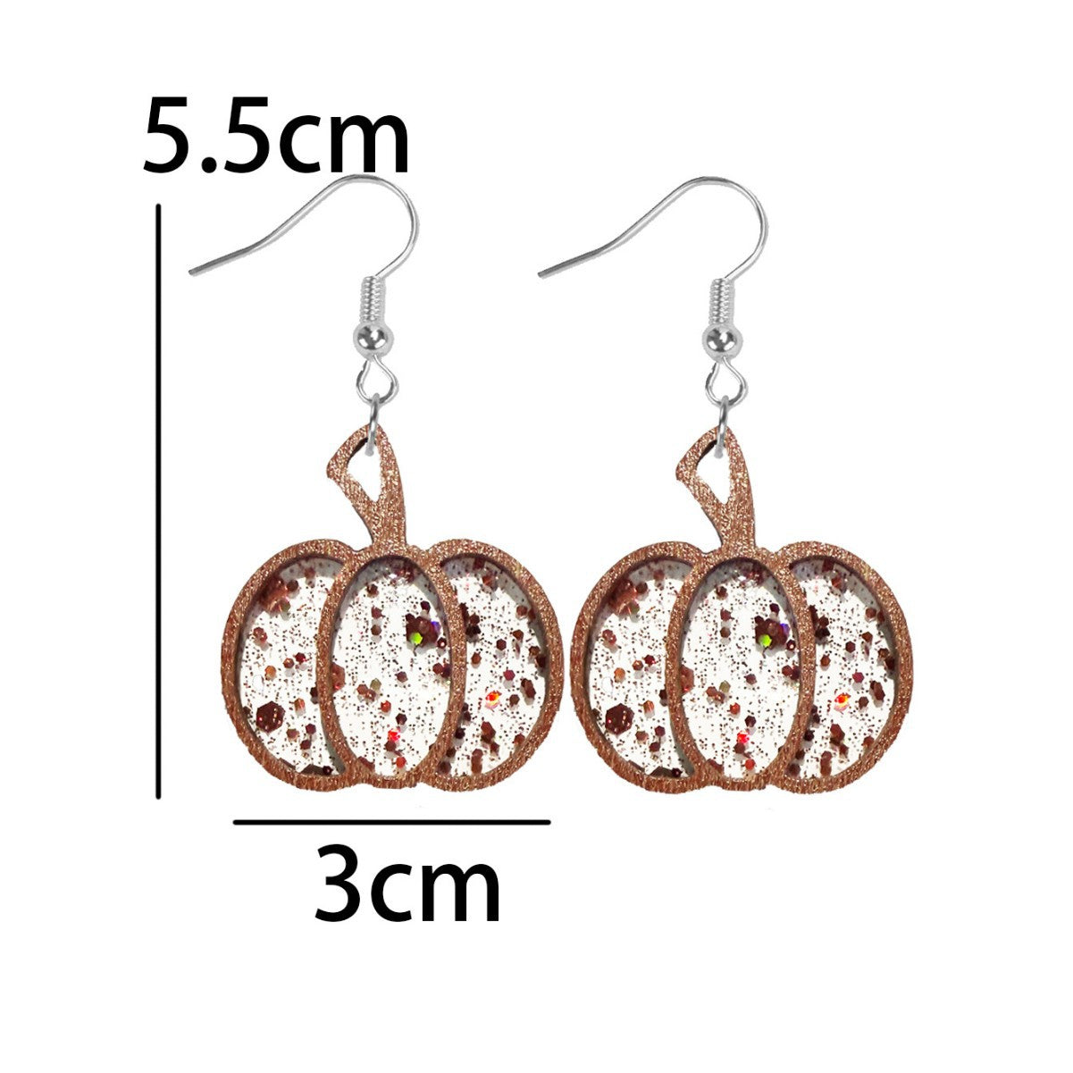 Wholesale Double-layer wooden earrings pendant acrylic earrings