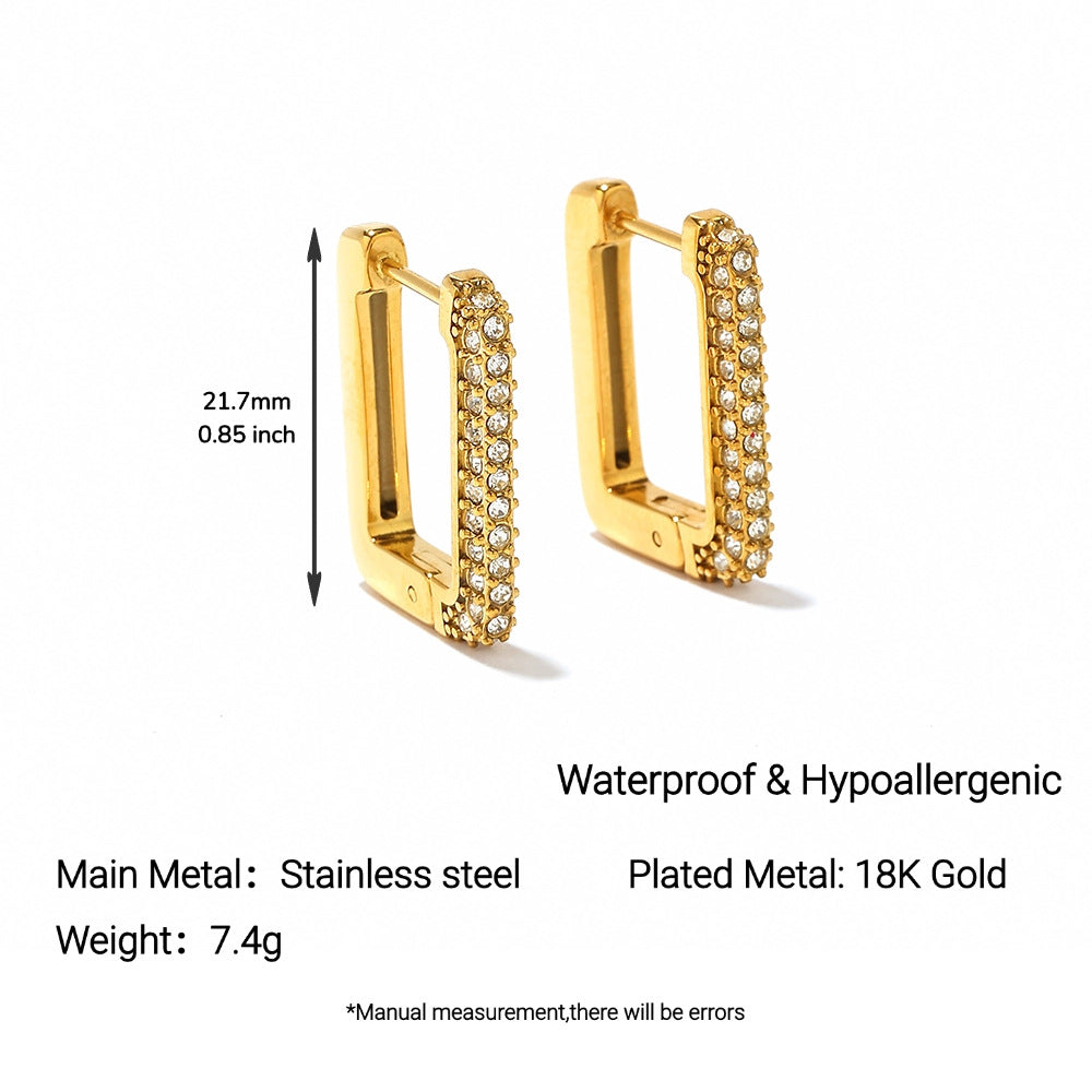 Wholesale Stainless steel and titanium steel earrings  geometric earrings