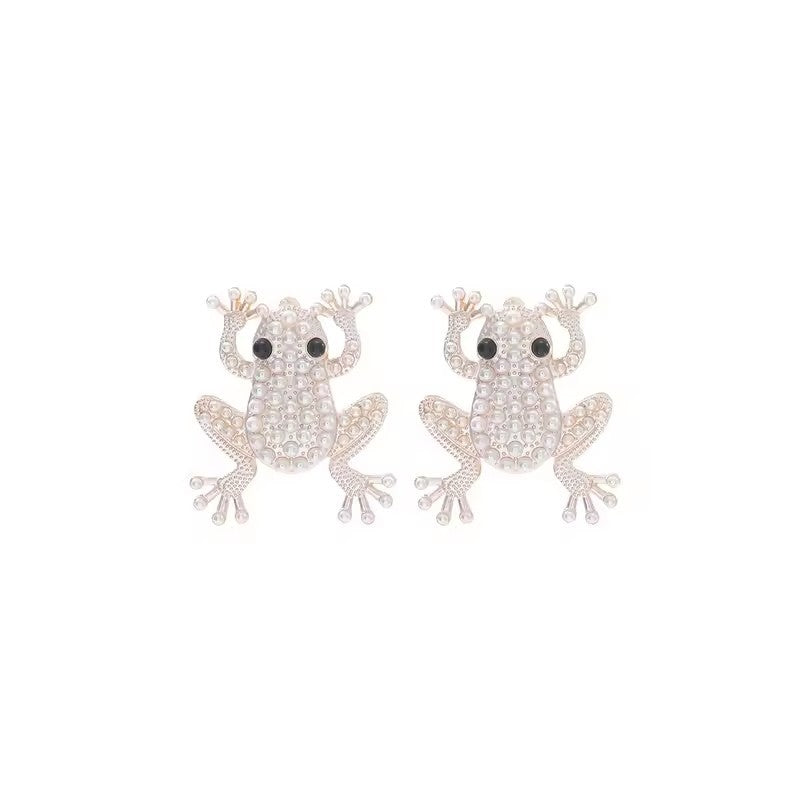 Wholesale quirky animal frog earrings personalized exaggerated animal earrings